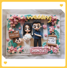 画像をギャラリービューアに読み込む, オリジナルフィギュア 3dフォトフレーム|結婚祝い 誕生日プレゼント|似顔絵 おしゃれ ギフト|Unimstar