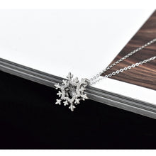 画像をギャラリービューアに読み込む, 名入れ ネックレス 925シルバー 雪の結晶ペンダント おしゃれ クリスマス プレゼント