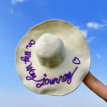 画像をギャラリービューアに読み込む, 【オーダーメイド】名前・メッセージ入り 麦わら帽子|夏 ストローハット 日差し対策|誕生日 母の日 プレゼント