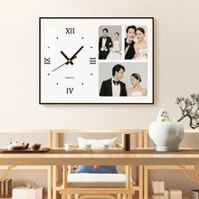 画像をギャラリービューアに読み込む, オーダーメイド 写真から作る 時計付きフォトフレーム おしゃれ 写真立て 結婚祝い プレゼント