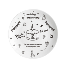 画像をギャラリービューアに読み込む, 周年数カスタマイズ 誕生日結婚記念日祝いお皿 ケーキ皿 デザートプレート おしゃれ 食器
