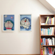 画像をギャラリービューアに読み込む, オーダーメイド 紫陽花プリザーブドフラワー フォトフレーム 写真立て 壁掛け 似顔絵 結婚祝い プレゼント