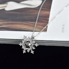 画像をギャラリービューアに読み込む, 名入れ ネックレス 925シルバー 雪の結晶ペンダント おしゃれ クリスマス プレゼント