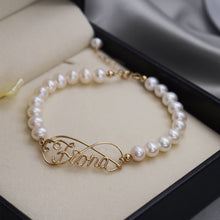 画像をギャラリービューアに読み込む, お名前をカスタマイズできる パールブレスレット|クリスマスプレゼント 誕生日ギフト|Unimstar