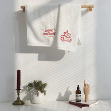 画像をギャラリービューアに読み込む, お名前・誕生日刺繍いりハンカチ・タオル 出産祝い