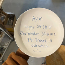 画像をギャラリービューアに読み込む, オーダーメイド 文字入りお皿 おしゃれ ケーキ皿 食器 陶磁器 プレート