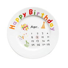 画像をギャラリービューアに読み込む, オーダーメイド 日付入りお皿 食器 陶磁器 おしゃれ ケーキ皿 誕生日祝い