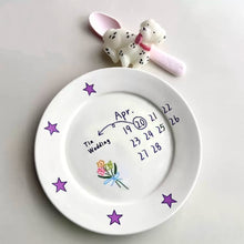 画像をギャラリービューアに読み込む, オーダーメイド 名前文字入り 日付入りお皿 食器 パン ケーキ皿 デザートプレート おしゃれ かわいい 誕生日 記念日 バレンタインデー