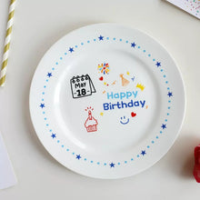 画像をギャラリービューアに読み込む, カスタマイズ食器 誕生日卒業日付入りお皿 おしゃれ ケーキ皿 デザートプレート