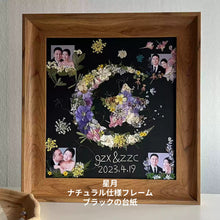 画像をギャラリービューアに読み込む, 名入れ プリザーブドフラワー フォトフレーム 月 写真入り オーダーメイド 結婚祝い プレゼント