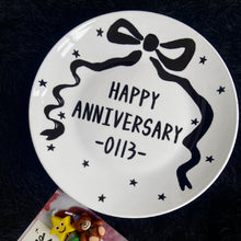 画像をギャラリービューアに読み込む, オーダーメイド 名前文字入り 日付入りお皿 食器 パン ケーキ皿 デザートプレート おしゃれ かわいい 誕生日 記念日 バレンタインデー