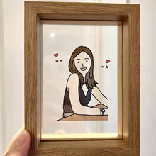 画像をギャラリービューアに読み込む, 手描き 写真立て フォトフレーム 似顔絵 結婚祝い プレゼント