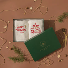 画像をギャラリービューアに読み込む, お名前・誕生日刺繍いりハンカチ・タオル 出産祝い