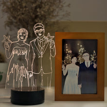 画像をギャラリービューアに読み込む, 写真からオリジナルLEDランプ|結婚祝い 誕生日プレゼント|似顔絵 カスタム ギフト|Unimstar