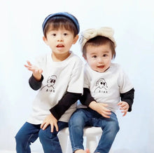 画像をギャラリービューアに読み込む, 【オーダーメイド】大人用Tシャツ☆名前入り☆ファミリーデザイン☆ 家族写真☆ ホワイト