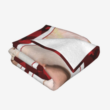 画像をギャラリービューアに読み込む, 赤いチェック柄 名入れフォントブランケット