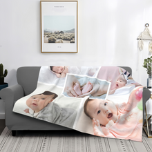 画像をギャラリービューアに読み込む, 5枚写真組み合わせ オリジナルブランケット