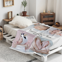 画像をギャラリービューアに読み込む, 写真 名前 誕生日入り オリジナルブランケット