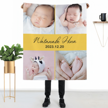 画像をギャラリービューアに読み込む, 写真 名前 誕生日入り オリジナルブランケット