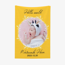 画像をギャラリービューアに読み込む, 写真 名前 誕生日入り 葉っぱブランケット