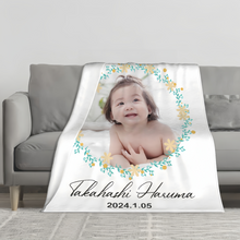 画像をギャラリービューアに読み込む, 写真 名入れブランケット 花