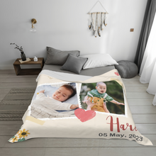 画像をギャラリービューアに読み込む, 写真入り 名入れ オリジナルブランケット