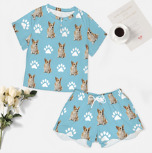 画像をギャラリービューアに読み込む, うちの子・ペットの写真で作る パジャマセット|犬・猫 肉球 オリジナルパジャマ 半袖|Unimstar