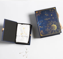 画像をギャラリービューアに読み込む, オーダーメイド 名入れタオル 日付入り星座刺繍フェイスタオル コットン