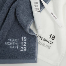 画像をギャラリービューアに読み込む, オーダーメイド 名入れタオル 文字刺繍入りフェイスタオル