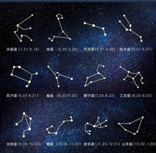 画像をギャラリービューアに読み込む, オーダーメイド 名入れタオル 日付入り星座刺繍フェイスタオル コットン