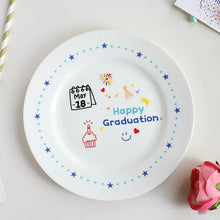 画像をギャラリービューアに読み込む, カスタマイズ食器 誕生日卒業日付入りお皿 おしゃれ ケーキ皿 デザートプレート