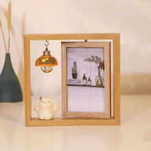 画像をギャラリービューアに読み込む, オーダーメイド旋回式両面フォトフレーム イチゴウサギ
