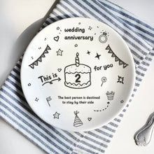 画像をギャラリービューアに読み込む, 周年数カスタマイズ 誕生日結婚記念日祝いお皿 ケーキ皿 デザートプレート おしゃれ 食器