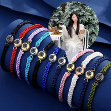 画像をギャラリービューアに読み込む, 【カスタマイズ】写真入り 編みひも ブレスレット 組紐 カラフル 手編み