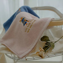 画像をギャラリービューアに読み込む, オーダーメイド 名入れタオル 文字刺繍入り イラストマフラータオル コットン