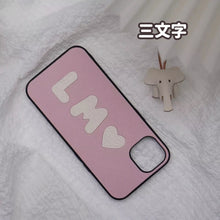 画像をギャラリービューアに読み込む, 【オーダーメイド】iphoneケース 名入れ可能 カスタムテキスト 本革 おしゃれ シンプル アルファバットス オリジナルスマホケース