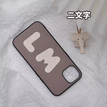 画像をギャラリービューアに読み込む, 【オーダーメイド】iphoneケース 名入れ可能 カスタムテキスト 本革 おしゃれ シンプル アルファバットス オリジナルスマホケース