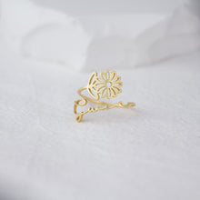 画像をギャラリービューアに読み込む, 【オーダーメイド】誕生花♡名入りの指輪 リング