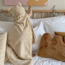 画像をギャラリービューアに読み込む, 【名入れ】オーダーメイドバスタオル フード付き ベビータオル かわいいくまちゃん 出産祝い