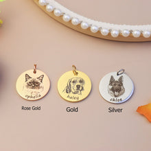 画像をギャラリービューアに読み込む, 犬や猫などのペット写真で世界に一つの素敵なネックレス|うちの子 名入れ 複数対応可