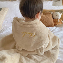 画像をギャラリービューアに読み込む, 【名入れ】オーダーメイドバスタオル フード付き ベビータオル かわいいくまちゃん 出産祝い