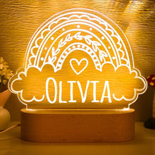 画像をギャラリービューアに読み込む, 名入れLEDライト♡世界に一つ♡誕生日祝い♬出産祝い♬家飾り♬ステキなギフト 虹05