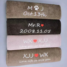 画像をギャラリービューアに読み込む, オーダーメイド 名入れタオル 名前ロゴ刺繍入りフェイスタオル ハンドタオル バスタオル コットン