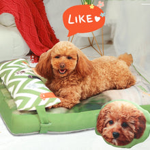 画像をギャラリービューアに読み込む, うちの子写真入り ペットのベッド|カスタマイズペット用品 犬・猫 イラスト