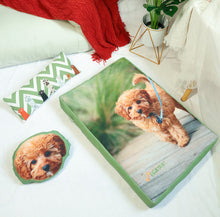 画像をギャラリービューアに読み込む, うちの子写真入り ペットのベッド|カスタマイズペット用品 犬・猫 イラスト