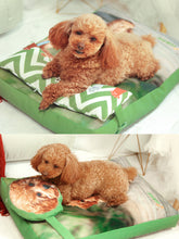 画像をギャラリービューアに読み込む, うちの子写真入り ペットのベッド|カスタマイズペット用品 犬・猫 イラスト|Unimstar