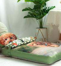 画像をギャラリービューアに読み込む, うちの子写真入り ペットのベッド|カスタマイズペット用品 犬・猫 イラスト|Unimstar