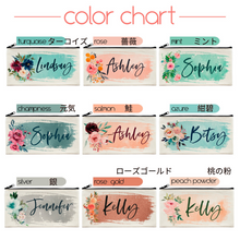 画像をギャラリービューアに読み込む, 【オーダーメイド】花の帆布メークアップバッグ・誕生日ギフト