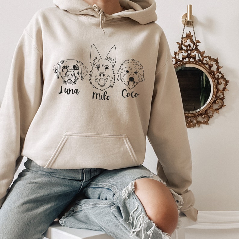 うちの子名入れ・写真入り オリジナルパーカー｜ペットの写真 似顔絵