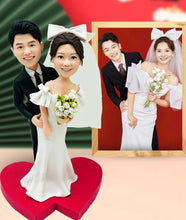 画像をギャラリービューアに読み込む, お写真から作るフィギュア 結婚式 ウェルカム フィギュア 二人 ポリマー粘土人形 制作依頼サービス